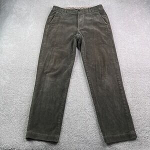 Brooks Brothers Pants Mens 33x32 Brown Corduroy Clark Fit Flat Front Cords